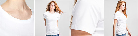 Premium T-Shirt für Frauen in der Detailansicht
